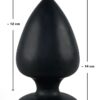 Enorme plug anal preto feito de silicone