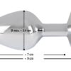 Plug anal liso em forma de cone feito de alumínio