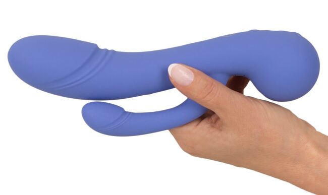 Vibrador flexível com estimulador anal