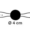 Mordaça bola feita de silicone – Ø 4 cm